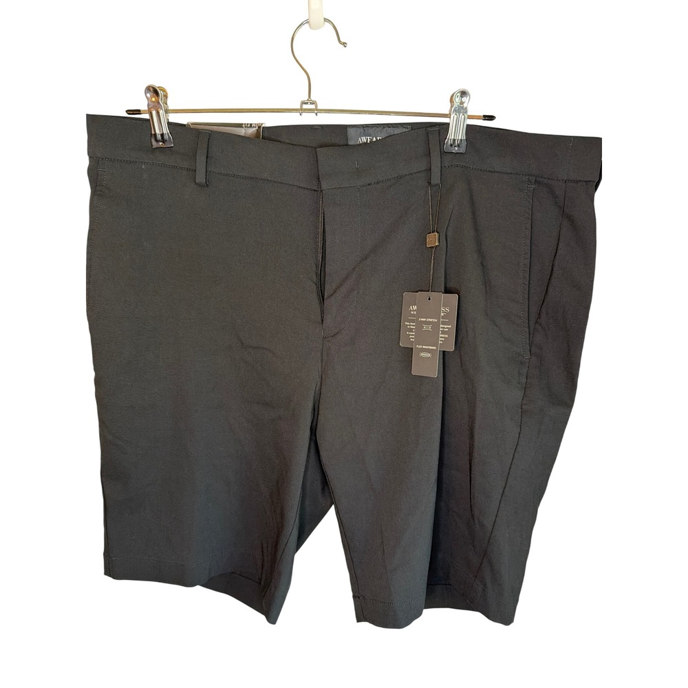 Awearness Kenneth Cole Mens Performance Tech Shorts Black Slim Fit 36 26T2S00004